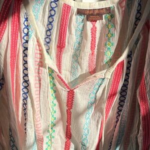 Colorful Boho Gauzy Blouse